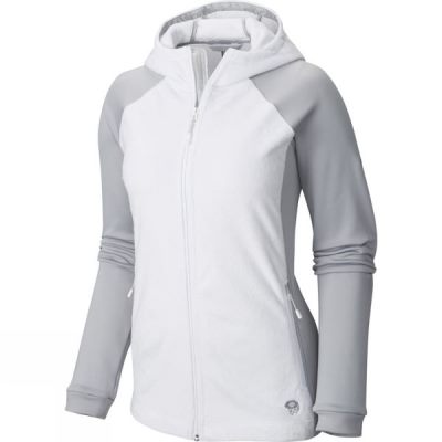 Mountain Hardwear Pyxis Stretch Kapucnis - Női Dzseki - Fehér / Szürke (Magyarország BYX280165)